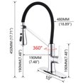 thumbnail image 6 of UMANYI Single Handle Kitchen Faucet with Pull Down Sprayer for RV Commercial Utility Sink Chrome, 6 of 9