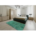 thumbnail image 5 of Ahgly Company Machine Washable Indoor Rectangle Industrial Modern Light Sea Green Area Rugs, 2' x 4', 5 of 7
