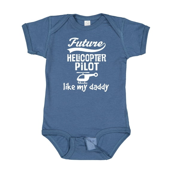 Inktastic Future Helicopter Pilot Like Daddy Boys Baby Bodysuit