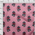 thumbnail image 2 of oneOone Polyester Lycra Fabric Leaves & Floral Block Print Sewing Fabric BTY 56 Inch Wide, 2 of 4