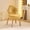 Yellow, variant on Ktaxon Blended Chenille Armless Vanity Chair Cloud Backrest Desk Chair, Rubber Wood Makeup Chair for Bedroom Living Room Office Reading Room Yellow