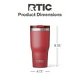 thumbnail image 5 of RTIC 30 oz Ceramic Lined Insulated Essential Tumbler, Leak-Resistant Lid, Flag Red, 5 of 6