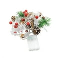 thumbnail image 2 of Kmdttou Solar Lights Outdoor Snowflake Pinecone Christmas Wreath Light String Pines Needle Red Berry Staircase Decorative Light, 2 of 8