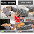 thumbnail image 6 of Oven Mitts and Pot Holders 6pcs Set, Kitchen Oven Glove High Heat Resistant 500 Degree Extra Long Oven Mitts and Potholder with Non-Slip Silicone Surface for Cooking, 6 of 7