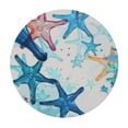 thumbnail image 4 of WYYP Nautical Coastal Tablecloth Round Rustic Blue Ocean Starfish Print Table Cloth Summer Sea Beach Decorative Table Cover with Resistant for Home Kitchen Dining Table Indoor Party Picnic 38-42, 4 of 8