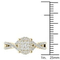 thumbnail image 4 of 3/8 Carat T.W. Diamond Criss-Cross Shank Halo Cluster 10kt Yellow Gold Engagement Ring, 4 of 4