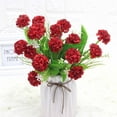 thumbnail image 2 of Gallickan Hydrangea Flowers, Artificial 10-Pack Fake Stems Bouquet Vase Wedding Home Table Decor Indoor Outdoor, Red, 2 of 6