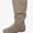 Khaki, variant on Mid Calf Boots for Women Round Toe Side Zipper Low Heel Casual Versatile Comfort Boots Size 6