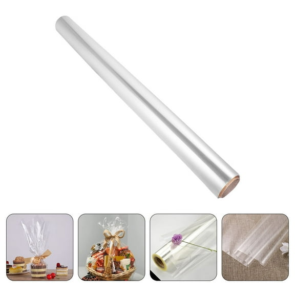 OUNONA 2 Rolls Flowers Decoration Clear Transparent Wrapping Paper
