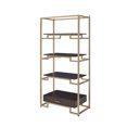 thumbnail image 2 of ACME Yumia Bookshelf in Gold & Clear Glass, 2 of 2