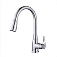 thumbnail image 1 of Kraus KPF-2230CH Robinet de Cuisine à Voûte Haute en Acier Inoxydable à Poignée Unique avec Pulvérisateur à Double Fonction Rétractable, Chrome, 1 of 1