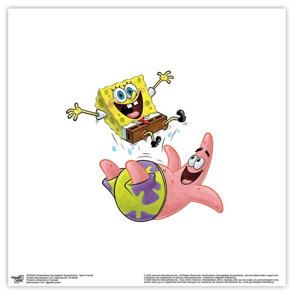 Gallery Pops Nickelodeon SpongeBob SquarePants - Best Friends Wall Art, Unframed Version, 12" x 12"