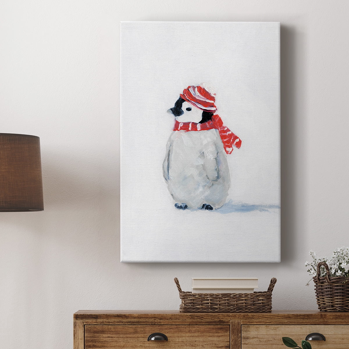 Wexford Home 18X27 Penguin Play II Premium Gallery Wrapped Canvas - Ready to Hang