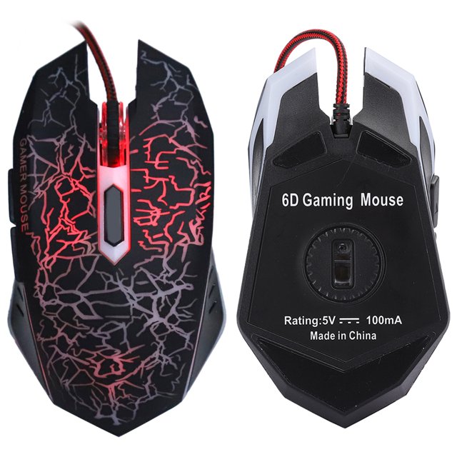 A70 Wired Gamer Mouse, Ergonomic Optical Mouse With Adjustable DPI , PC Laptop Mouse With LED Color Effect, Office Mouse For Wins
