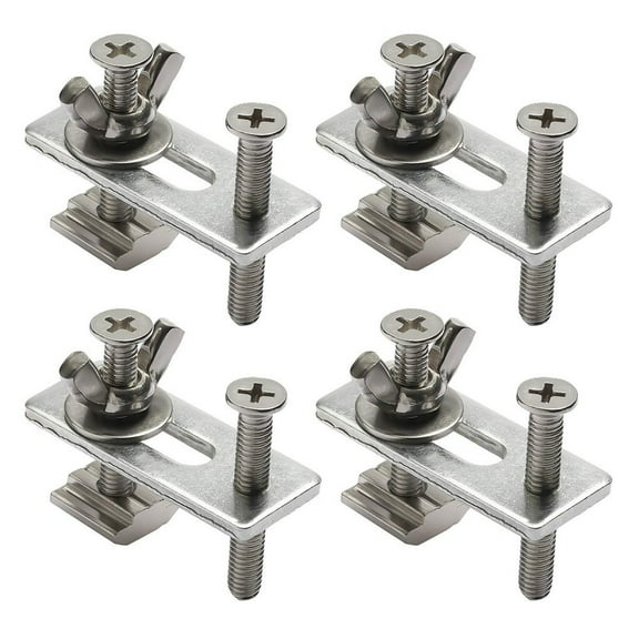 KDJ 4 Sets T-Track Clamp Hold Down Clamps For 3018 Series Desktop CNC Router Machines Table Saws Drill Presses Power Tool Accessory
