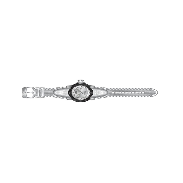 Invicta Men's 19304 Venom Sea Dragon Silver Dial White Rubber