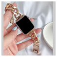 thumbnail image 4 of 38/40/41mm Cool Women Chain Metal Smartwatch Bands Compatible for Bands Se Series 5 Series6 Man Durable Adjustable Watch Band Compatible for 7/ 6/5/4/3/2/1-Rose Gold, 4 of 4