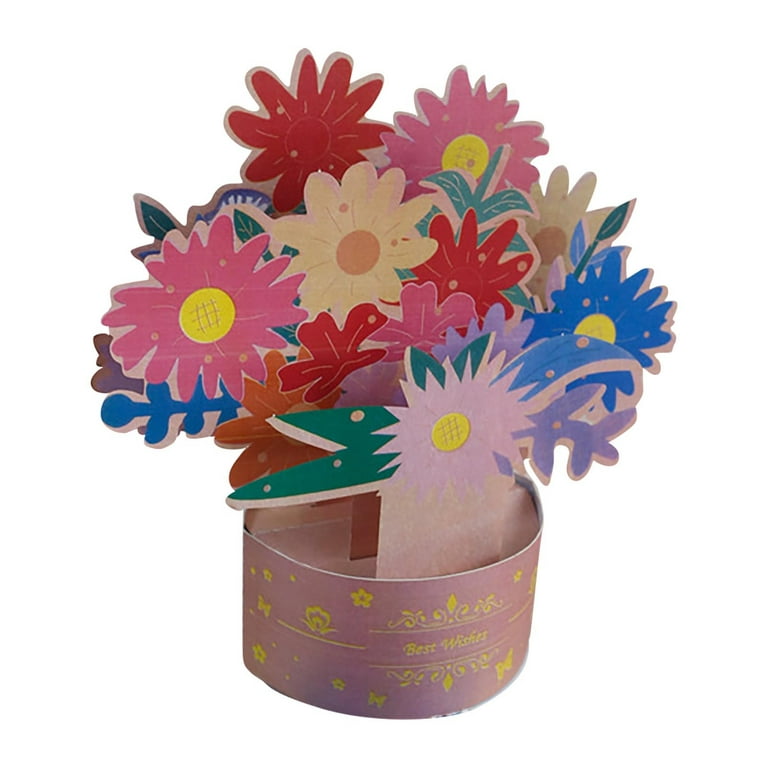 Floral Bouquet Pop Up Card - Fresh Cut Paper