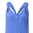 thumbnail image 5 of Frontwalk Women Romper Wide Leg Long Pants Sleeveless Jumpsuits Beach Casual Trousers V Neck Harem Pant Denim Blue XL, 5 of 8