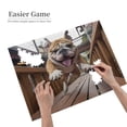 thumbnail image 2 of 1000-Piece Wooden Jigsaw Puzzle for Adults & Families - Running Bulldog Joyful Bridge , Fun & Educational Brain-Teasing Game, Artistic Home Decor, 2 of 7