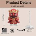thumbnail image 2 of Rotatable acrylic display featuring the cute Holy Emperor Guan with a vibrant red face against a clean white background, 2 of 8