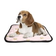 thumbnail image 2 of PKQWTM Pink Gold Hearts Pet Dog Cat Bed Pee Pads Mat Cushion Potty Dogsblankets Crate Bed Kennel 25x30 inch, 2 of 3