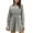Gray, variant on Npasoilc Fall Dresses for Women Long Button Sleeve V-Neck Turn Down Collar Elastic High Waist Ruffled Hem Dress Solid Color Casual Loose Dresses