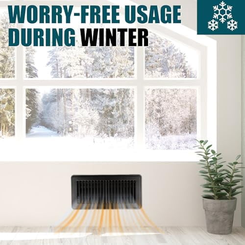 Floor Register 4x10, 10 Pack Black Floor Register Vents,Heavy Duty Steel Walkable Floor Vents,Vent Covers for Home Floor