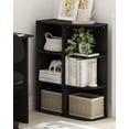 thumbnail image 3 of Librería de esquina con repisa abierta Furinno Pasir, 3 niveles, madera negra, 3 of 6