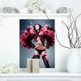 thumbnail image 1 of Erotic Sexy Woman in Flowers - Portrait Canvas Art Print, 1 of 3