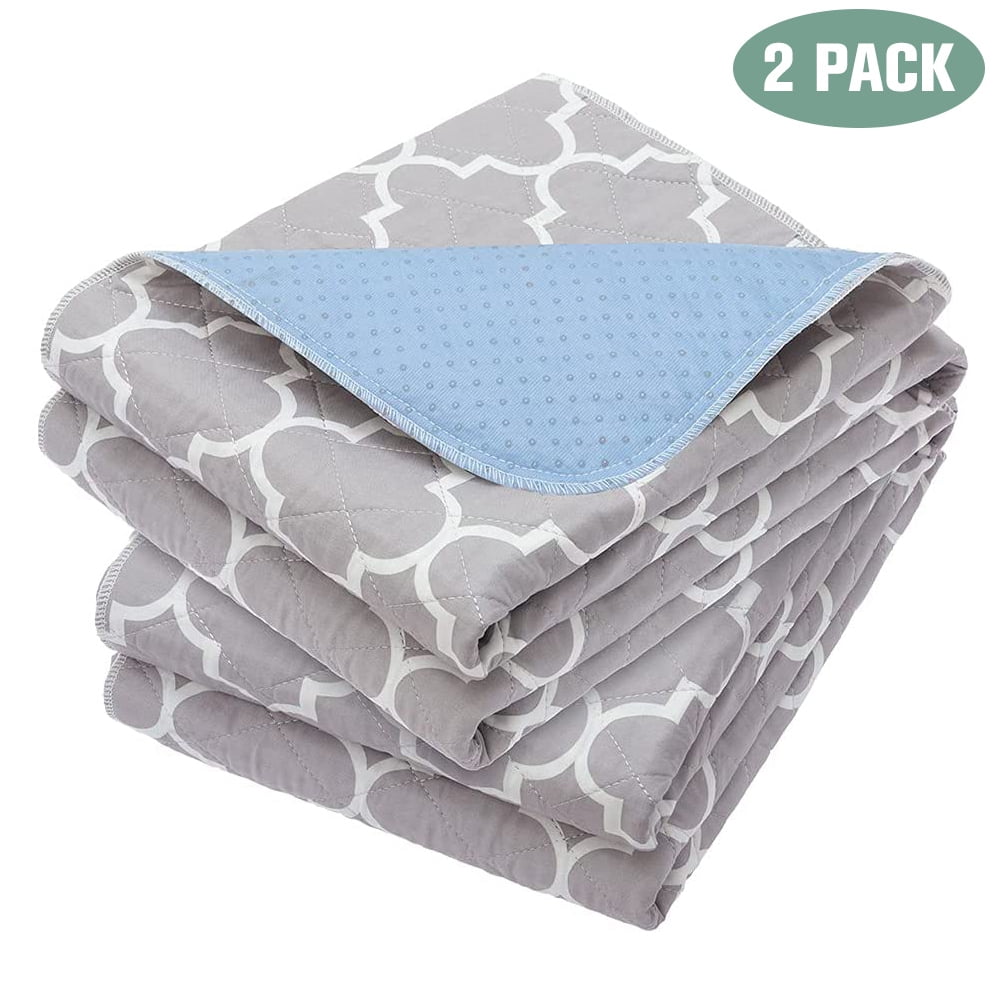 Pupteck 2Pcs Incontinence Bed Pads with Tuckable Sides Washable