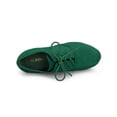 thumbnail image 4 of BLISSFUL STEP Women's Platform Block Heel Lace Up Booties Emerald Green 11, 4 of 7