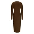 thumbnail image 5 of ZQUUVOU Women's Bodycon Maxi Dress Slim Elegant Long Formal Gown Banquet Party Wedding Guest Cocktail Dresses Coffee, 5 of 7