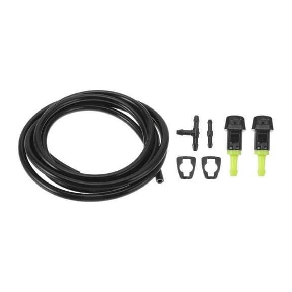 Unique Bargains Windshield Washer Nozzle Kit for Chrysler 300 2006-2010 No.68024312AB with Gaskets T Hose Connector,Straight Hose Connector Fluid Hose