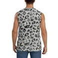 thumbnail image 4 of Kdxio Wild Animal Leopard for Men's Muscle T-shirt,Sleeveless for Workout Running Athletic Gym Lounge Casual, 4 of 7