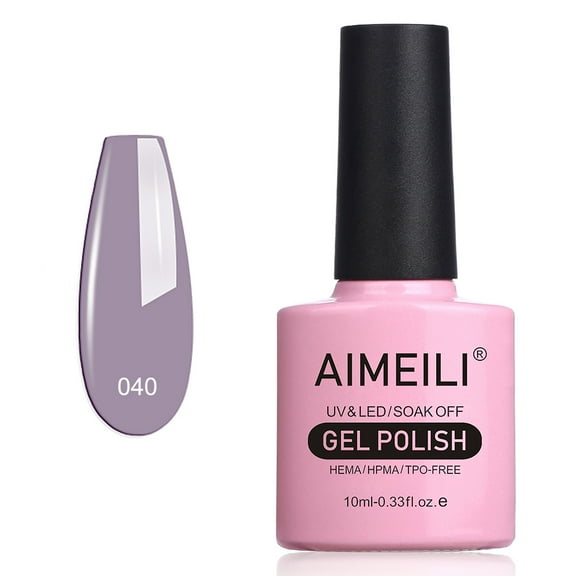 AIMEILI Soak off UV LED Gel Nail Polish For Home Salon DIY- Thistle(040) -10ml