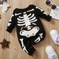 thumbnail image 2 of Baby Boy Girl Halloween Outfit Skeleton Long Sleeve Romper Jumpsuit Cute Halloween Baby Costume Newborn Infant Fall Clothes, 2 of 7
