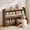 walnut, variant on Scohul 3-in-1 Toy Storage Organizer with Rolling Bins, 2-Tier Montessori Toddler Bookcase & Kids Toy Box Cabinet with Anti-Tip Kit, White