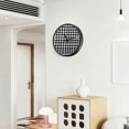 thumbnail image 6 of Indoor 12' Voice-Activated Luminous Decoration Wall Clock With LED Night Light Black White Gingham Pattern Vector, 6 of 8