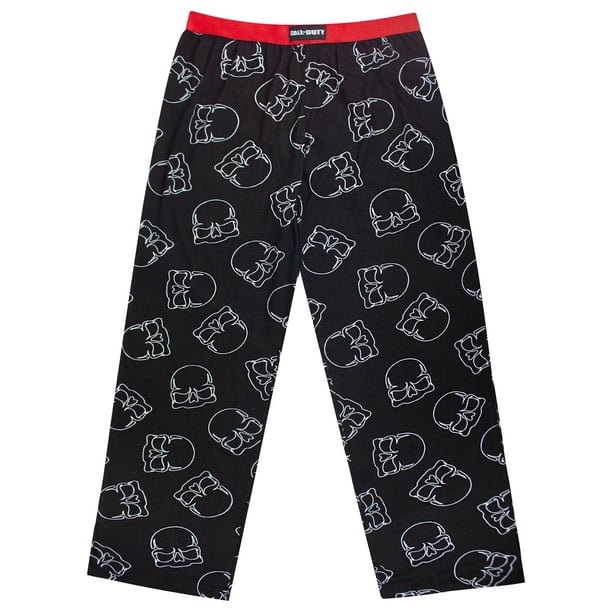 Call Of Duty - Pantalones de Estar por Casa Diseño Calavera para Hombre (Negro)