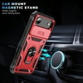 thumbnail image 2 of Dteck Case for iPhone Air (2025), Shockproof Impact Resistant Magnetic for Car Holder with Slide Lens Protective Ring Stand Holder Hybrid Hard Rugged Cover, E, 2 of 9