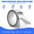 thumbnail image 2 of Cinta de Papel de Aluminio de Guía Única, Sellado de Tuberías Resistente A Altas Temperaturas, Cinta Retardante de Llama, Aislamiento de Papel de Aluminio, 2 of 5