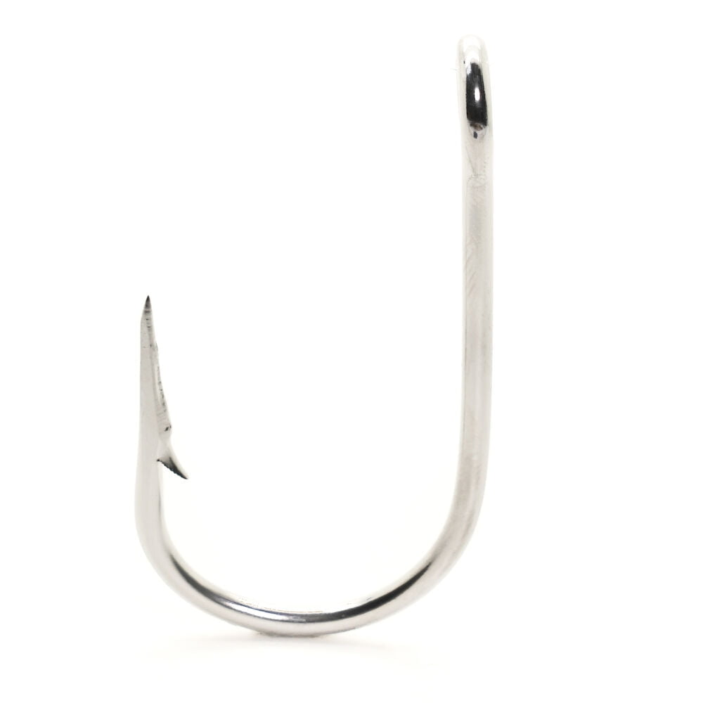 Mustad 9510XXXS Salmon Siwash, 3X Strong, Hollow Point, Open Ring Classic Hook - Stainless - 100 Per Pack