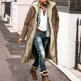 thumbnail image 2 of Smupbvky Mens Long Puffer Coat Hooded Fuzzy Fleece Lined Zip Up Jacket Winter Trendy Casual Warm Outerwear (XL, Brown), 2 of 6