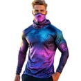 thumbnail image 2 of Yaoyar Hooded UPF 50 Long Sleeve Mens Sun Protection Shirts Fishing Hoodies for Men with Face Mask UV Rash Guard Shirts, 2 of 5