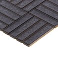 thumbnail image 5 of Sample - Black Crackle Glass Basketweave Parquet Mosaic Tile Kitchen Bath Wall Backsplash, 5 of 6
