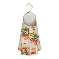 thumbnail image 6 of OAVQHLG3B Halter Neck Leaves Dress for Women Mini Swing Sleeveless Dresses Fashion Dress Women Summer 2022 Vestidos Vestir, 6 of 9