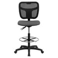 thumbnail image 2 of Mid-Back Gray Mesh Drafting Chair with Back Height Adjustment, 2 of 5