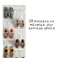 thumbnail image 3 of Honey-Can-Do 24-Pocket Polycotton and PVC Over-the-Door Hanging Shoe Organizer, Natural/Clear, 3 of 8