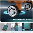 thumbnail image 4 of Costway 3-Piece Luggage Set ABS PC Hard Shell Suitcase Set with TSA Lock Telescope Aluminum Handles & 360° Spinner Wheels, 4 of 10